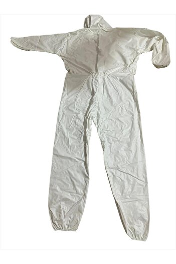 hersilia Laminated Liquid Proof Hooded Work Jumpsuit