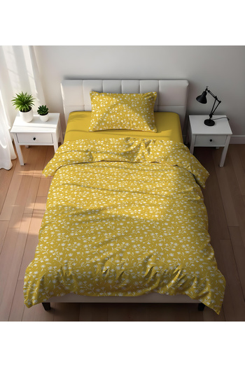 Evmila Double Sided Floral Patterned - Printed Single Duvet Cover Set