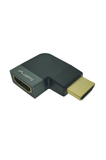 Lanberg HDMI male to HDMI female adapter, 8K, 90 degree angle, right angled, 44102, DSC, eARC