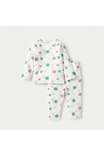 Juniors All-Over Cat Print T-shirt and Pyjama Set
