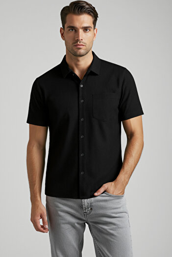 Trendyol Collection Rugalmas és kényelmes fekete váll nélküli ing - TMNSS25GO00013