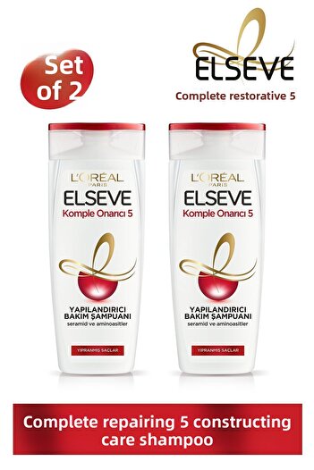 ELSEVE Complete Repair 5 Structuring Care Shampoo 390ml Set of 2