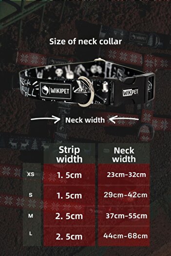 Wikipet Voodoo Dog Collar Set Large