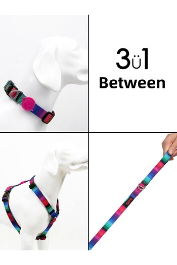 Tailpetz Wave H-Type Chest Neck Collar and Ship Strap Set 3 in 1