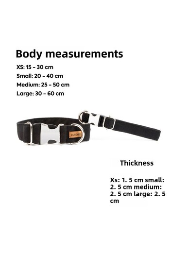 Lusi Doog Black Dog Collar