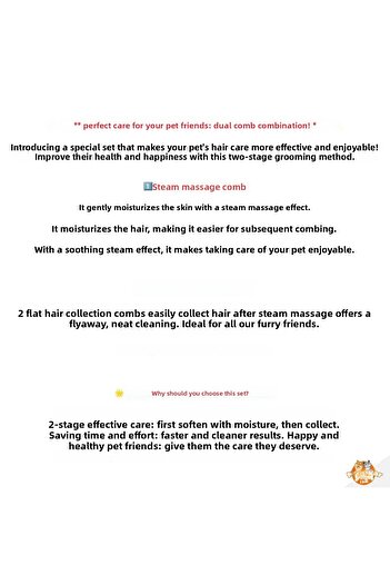 T4R1K INTERNATIONAL (3 Sorts of Colors)Steam Cat & Dog Comb Automatic Cleaning Button Pet Brush