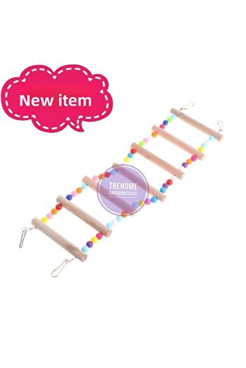 UniqBirdToys Trendme Plastic Beaded Bird Ladder (7 Steps)
