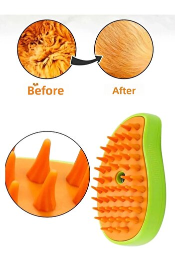 tafce Steam Cat & Dog Washing Brush Comb Soft Silicone Brush Care