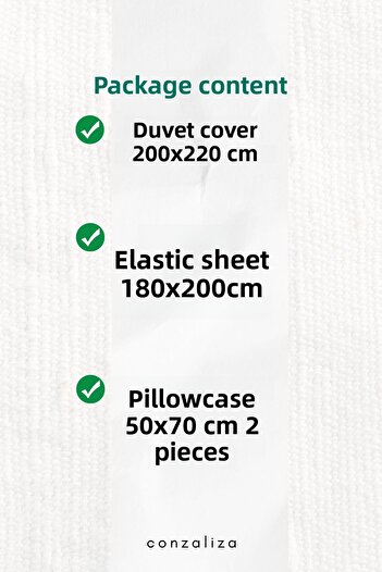 conzaliza Double Elastic Sheet Duvet Cover Set