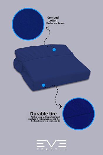 Eve Tekstil Fitted High Quality Combed Cotton Fabric Single Fitted Sheet