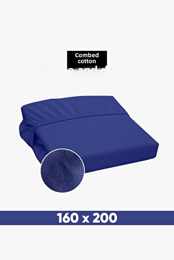 Eponj Home Double Combed Cotton Fitted Sheet - 160X200Cm Cotton Jersey