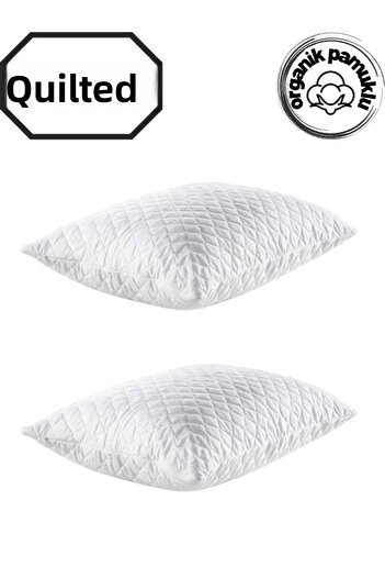 Lotusline 50*70 Quilted Pillow Mattress Set of 2 - Antiallergic and Antibacterial