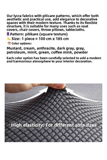 uzhanem jacquard fabric, used for dirt cushion cover seat cover, thick elastic 100cm x 185cm