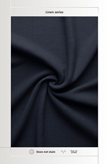 MARİTSA Față de masă fără încurcături din seria Linen Blue Navy - rezistentă la pete și la riduri