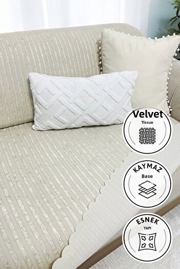 Faiend Non-Slip Base Sponge Velvet Sofa - Sofa Bed Cover Seat Cover