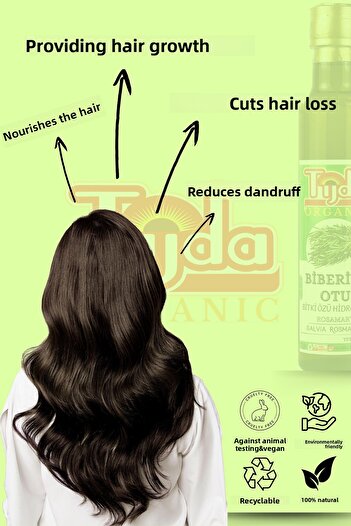TİJDA Rosemary Extract Is Produced from Pure Fresh Herbs. Essence for Hair Care 250 ml (Salvia Rosmarinus)