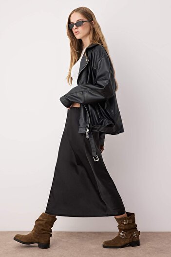 Trendyol Collection Black Skirt Twoaw26Et00003