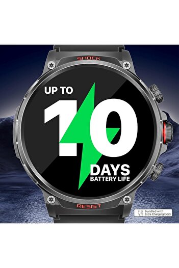 Promate Tough-Built Smartwatch with Round 1.85-Inch TFT Display, 100+ Sports Modes, Heart Rate Senso