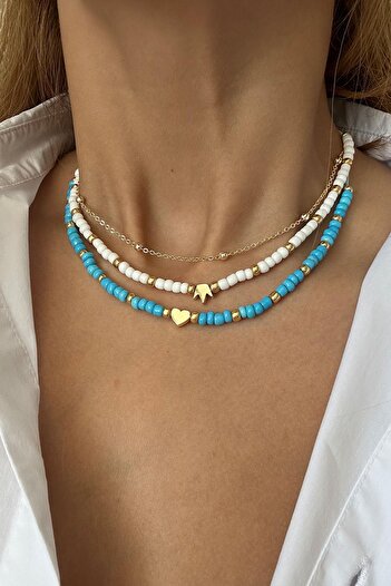 New Obsessions Bead Choker Necklace Set