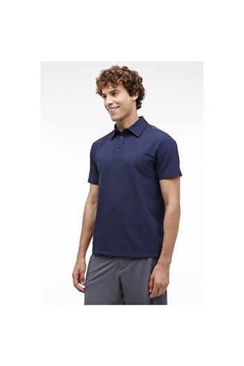 lumberjack Ανδρικό μπλουζάκι πόλο Karl - Navy Blue, Κλασικό γιακά