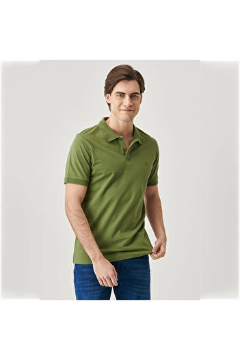 WRANGLER Regular Fit Normal Cut Polo Neck 100% Cotton T-Shirt