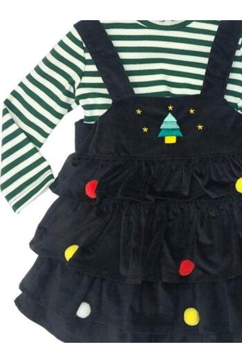 Çikoby Kız Bebek Çizgili Bluz Jile Takım