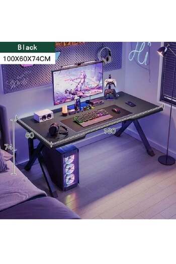 Luxury Home Gaming Desk K Shape, 120cm Comfortable Desktop, Multi-Use for Gaming and Learning, EI-105