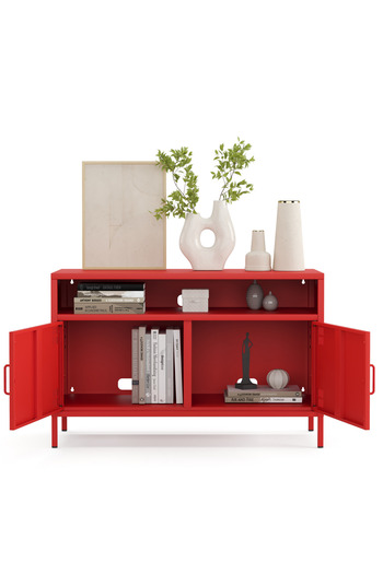 Furni24 Pera Tv Ünitesi, Tv Dolabı,2 Kapaklı, Açık Raflı 100,50 x 40 x 64,50 cm