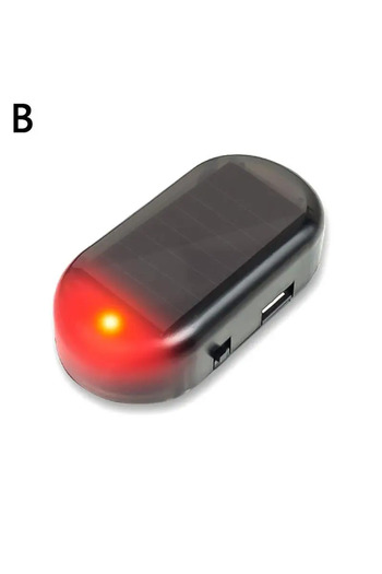 Choice Red Car Fake Security Light Solar Powered Simulated Dummy Alarm Wireless Warning Anti-Theft Caution