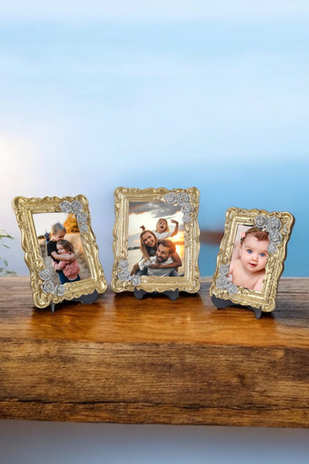 AYDİZAYN Triple Decorative Polyester Photo Frames