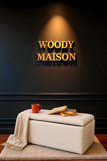 WoodyMaison Puf Denmark Modern Tarz Yatak Ucu Sandıklı Puf Kapı Girişi Bench Koltuk 35*90*42 Cm