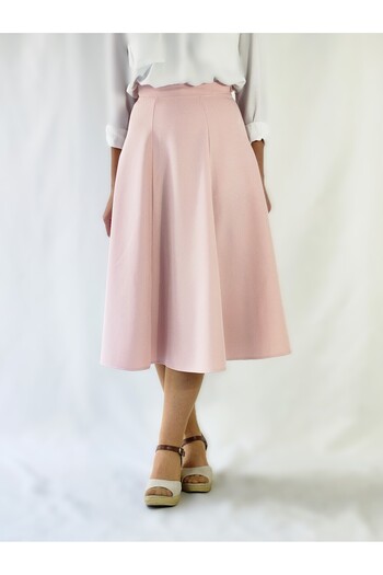 YAXİ Dusty Pink Six Piece Maxi Woven Belted Skirt