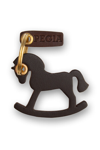 Pegia Toy Horse Leather Keychain 25an16