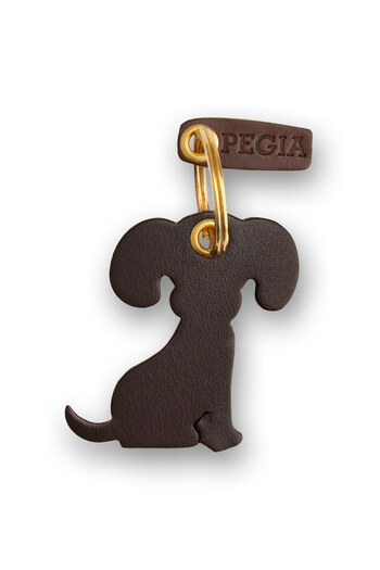 Pegia Dog Leather Keychain 25an18