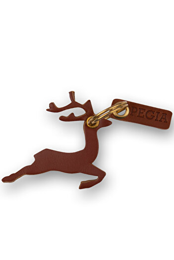 Pegia Mini Deer Leather Keychain 25an01