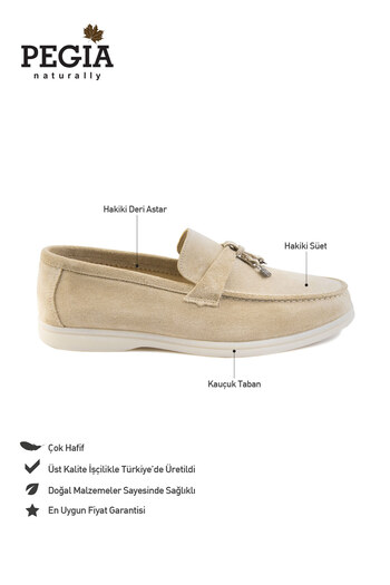 Pegia Γνήσιο Suede Ανδρική αγκράφα Loafer 500910