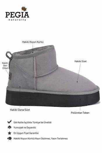 Pegia Μπότες Shearling με ψηλή σόλα 191300