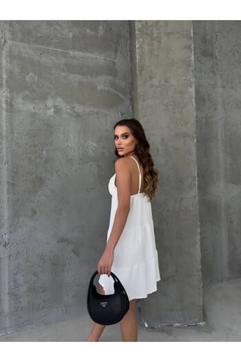 İLKCET MODA Γυναικείο Μίνι Φόρεμα με λουράκι