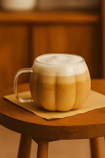 ERKUGO Pumpkin Borosilicate Coffee Presentation Cup, Heat Resistant Cup with Handle (450 ml) Civelek