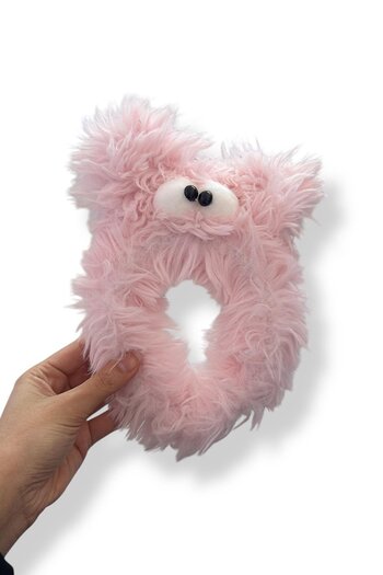 TAKIŞTIR Pink Color Plush Crown with Beast Figure