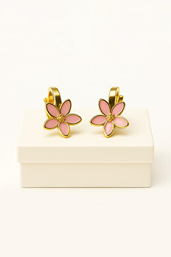 MakeWell Non Pierced Earrings Earrings for Non Pierced Ears Flower Design Non Pierced Earrings