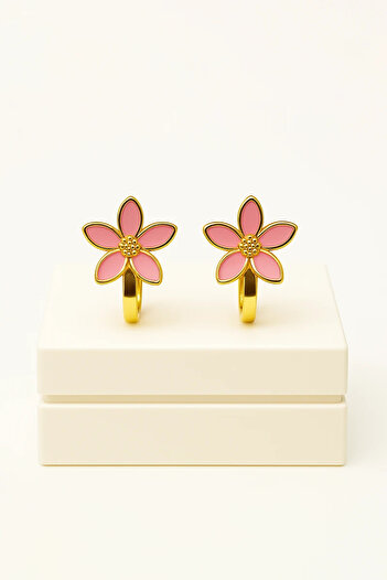 MakeWell Non Pierced Earrings Earrings for Non Pierced Ears Flower Design Non Pierced Earrings