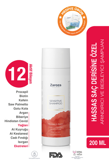 ZAROZA Anti-Hair Loss Procapil & Biotin Shampoo for Sensitive Scalp 200 ml