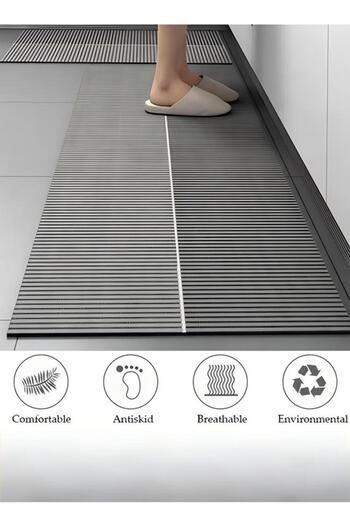 Generic 2-piece Kitchen Mat And Carpet Set, Non-slip Quick-drying Diatom Mud Floor Mat 40*60 40*120cm