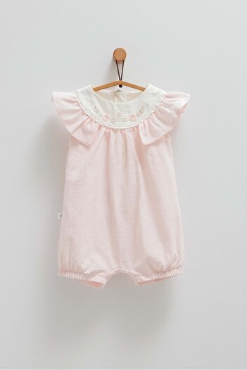 Caramell Collar Embroidered Jumpsuit for Baby Girl