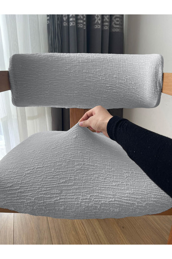 Faiend Lycra Elastic Chair Cover - Jacquard Chair Cushion (60X70) and (40X70)
