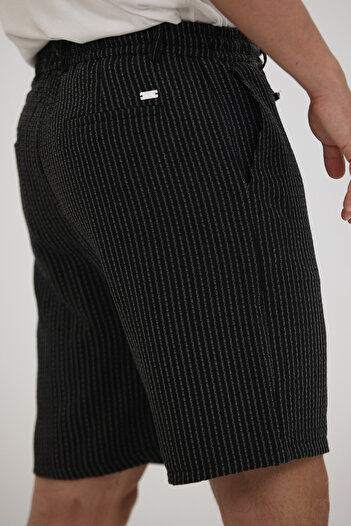 EXSPORT Si̇lver Striped Pants Shorts