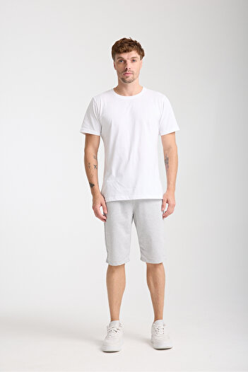 VERSCOVE Men's Midi Length Side Pockets Adjustable Waist Lace Basic Sports Combed Cotton Shorts