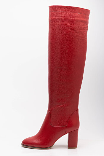 Arzillo Women's Genuine Leather Heeled Over The Knee Boots