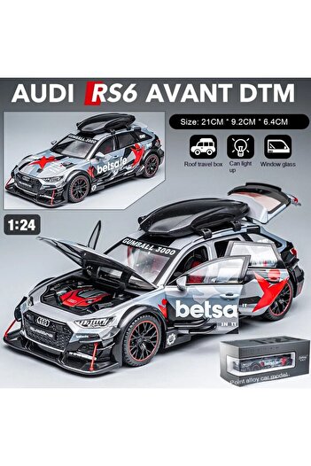 Choice1 GRAY with gift box 1:24 RS6 Racing Die-Cast Alloy Model Car - Stylish Collector's Item, Perfect Gift